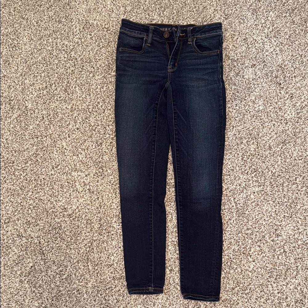 American Eagle Outfitters Blue Skinny Jeans Classic Fit